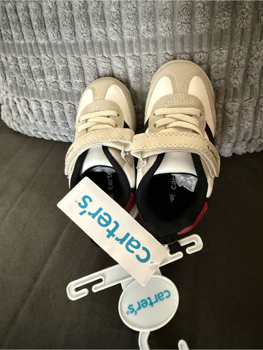 Carter's Cream, Black and Red Toddler Sneakers